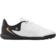 Turf Football Shoes Children's Shoes Nike Jr. Phantom GX 2 Club TF - White/Metallic Gold Coin/Black