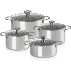 Le Creuset Stainless Steel Cookware Le Creuset Signature 3-Ply Plus Cookware Set with lid 4 Parts