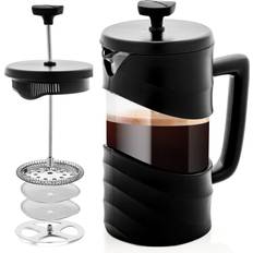 Ovente Cup Black French Press Coffee Maker 4-Level Mesh