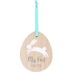 MDF Decorative Items Something Different My First Egg Brown Easter Decoration 10cm