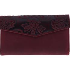 Buxton Tooled Leather Organizer Clutch - Wine