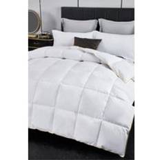 Polyester Quilts Groundlevel White Goose Feather and Down 15 Tog Super King Duvet (260x220cm)