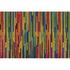 Latitude Run Stripey Mess Multicolour Framed Art 76x51cm