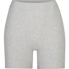 SKIMS Cotton Rib Boxers - Light Heather Grey