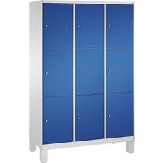Plastic Storage Cabinets C+P Evolo Light Grey/Gentian Blue Storage Cabinet 120x185cm