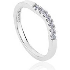 Clogau Past Present Future 18ct White Gold 0.14ct Diamond Wedding Ring