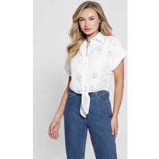 Guess Shirts Guess Embroidered Shirt White
