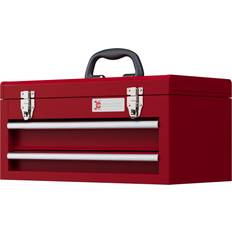 Durhand Lockable 2 Drawer Tool Chest with Ball Bearing Slide Drawers Red