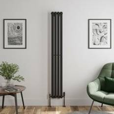 Duratherm Oval Column Designer Vertical Horizontal 1800 Single Panel Black