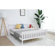 Ecasa King ECASA Wooden Shaker Style Bed