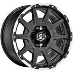 Sparco Wheels Dakar Alloy Wheels In Matt Black With Polished Lip And Rivets Set Of 4 18x8.5 Inch ET0