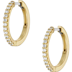 Fossil Ellis All Stacked Up Hoop Earrings - Gold/Silver/Transparent