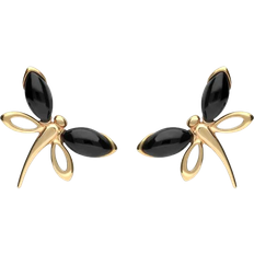 C. W. Sellors Butterfly Stud Earrings - Gold/Black