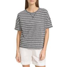 Andrew Marc Heritage Stripe Boxy T-Shirt in Black/White Combo