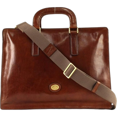 The Bridge Story Briefcase - Brown/Gold