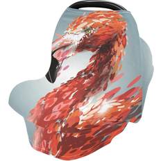 Vnurnrn Printing Art Flamingo Stretchy Baby Car Seat Cover