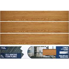 Plastic Flooring Floor Planks Tiles Self Adhesive Brown Wood Vinyl Flooring Kitchen Bathroom