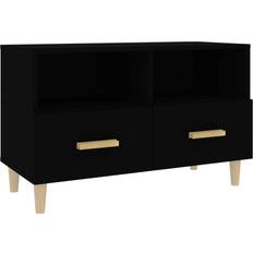 vidaXL Engineered Wood Black TV Bench 80x50cm