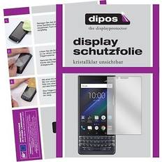 Dipos Displayschutzfolie Crystalclear 2 Stück, Blackberry KEY2 LE Smartphone Schutzfolie