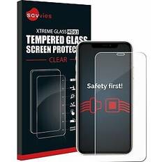 Savvies Panzerglas Hartglas Displayschutz 1 Stück, iPhone 11 Smartphone Schutzfolie