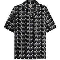 Moncler L Shirts Moncler Monogramed SS Shirt Black