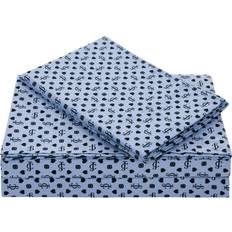 Juicy Couture Key Iconic Bed Sheet Blue (259.1x228.6cm)