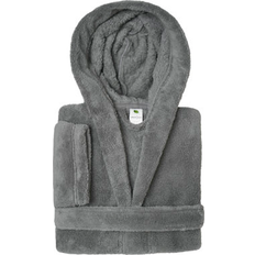 Authentic Hotel and Spa Sweet Kids 100% Polyester SUPER PLUSH Double Brushed Bathrobe Grey