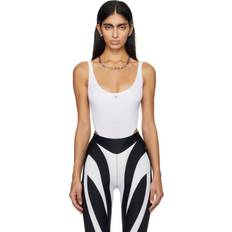 MUGLER White Spiral Bodysuit