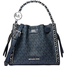 Michael Kors Mina Small Signature Logo Chain Crossbody Bag - Blue