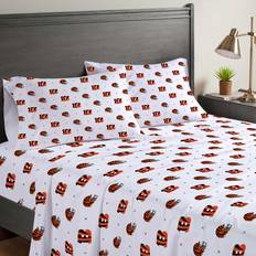 Pegasus Home Fashions Cincinnati Bengals Bed Sheet Orange, White (259.1x228.6cm)