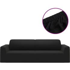 Loose Covers vidaXL 3-Seater Loose Sofa Cover Black