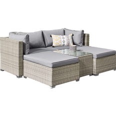 Beige Garden & Outdoor Furniture Outdoor Essentials Avalon Outdoor Lounge Set, 1 Table incl. 2 Sofas