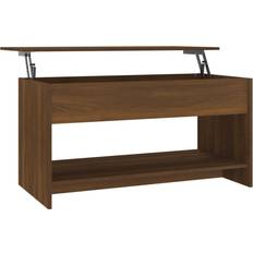 vidaXL Engineered Wood Brown Oak Coffee Table 50x102cm