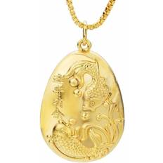 Party Birthday Wedding Gift Vintage Fishes Charm Pendant - Gold