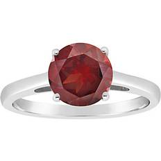 Macy's Sterling Silver Round Solitaire Gemstone Ring