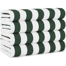 Arkwright California Cabana Bath Towel Green, White (177.8x76.2cm)