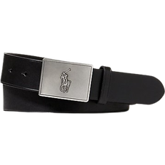 Ralph Lauren Accessories Ralph Lauren Pony Plaque Leather Belt - Black
