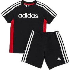 Adidas Junior Linear T-shirt & Shorts Set - Black