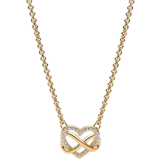 Pandora Women Necklaces Pandora Sparkling Infinity Heart Collier Necklace - Gold/Transparent