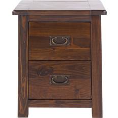 Core Products Boston Dark Lacquered Finish Bedside Table 40x45cm 2pcs