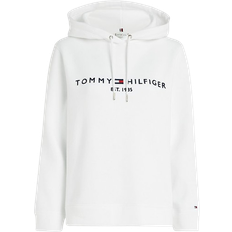 Slit Jumpers Tommy Hilfiger Essential Logo Hoodie - White