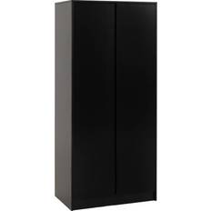 SECONIQUE Malvern Black Wardrobe 80x180cm