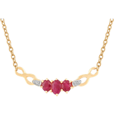 Gemondo Infinity Necklace - Gold/Ruby/Diamonds