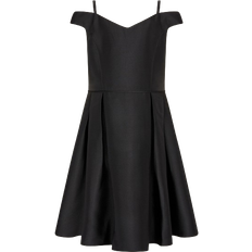 Monsoon Girl's Duchess Twill Bardot Prom Dress - Black