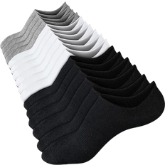 Wernies No Show Socks Women 8-pack - Black/White/Grey