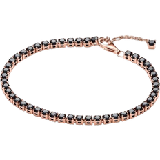 Pandora Sparkling Tennis Bracelet - Rose Gold/Black