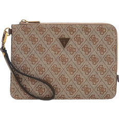 Beige Clutches Guess Vezzola Smart 4g Logo Clutch - Beige