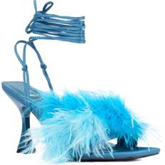 New York & Company AND Georgia Feather Sandal in Blue/turquoise