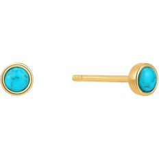 Ania Haie Tidal Cabochon Stud Earrings - Gold/Turquoise