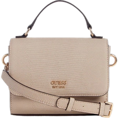 Guess Lyndi Mini Flap Crossbody - Beige Multi